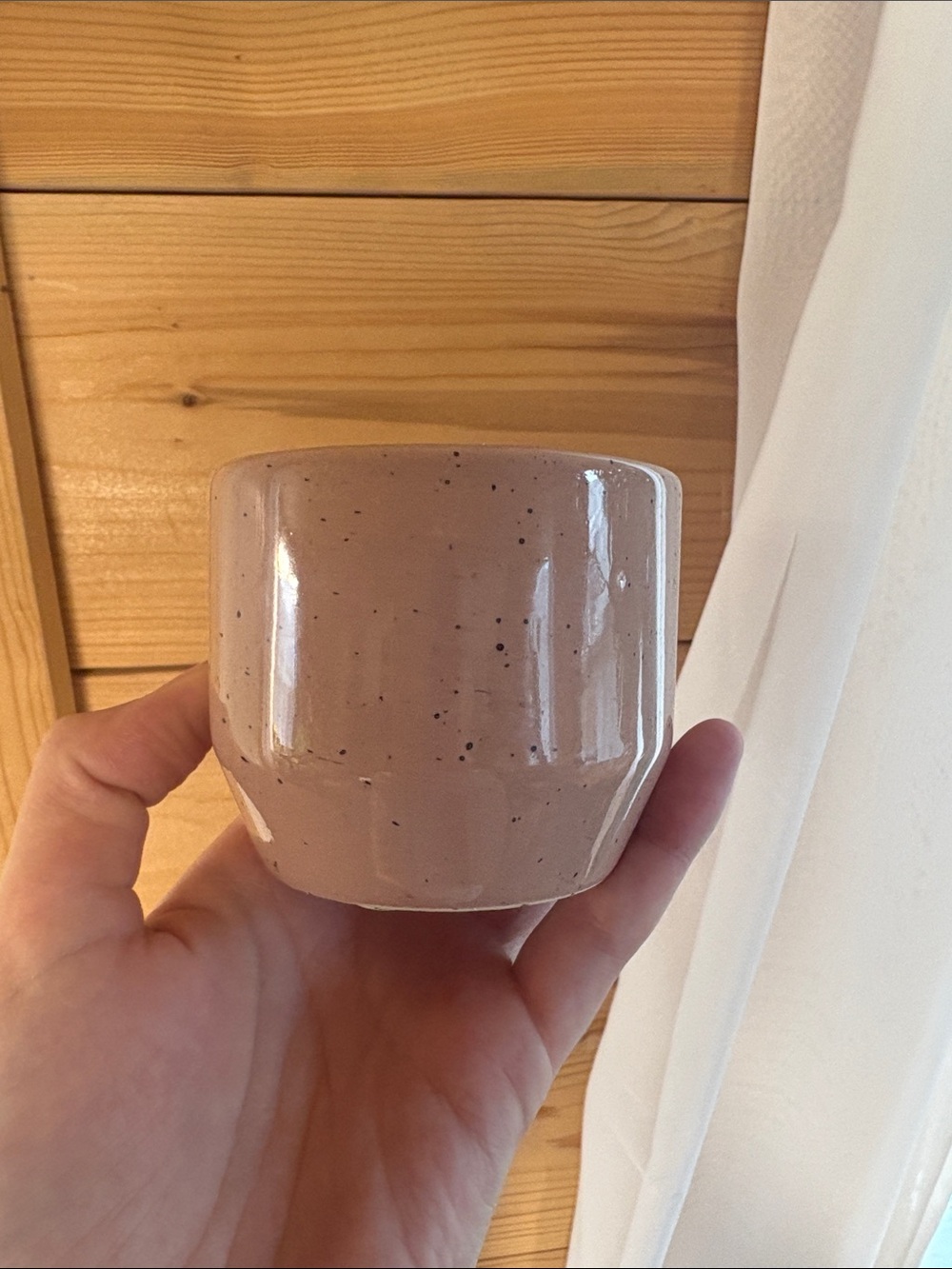 Speckled Pink Ceramic Planter 2 inch